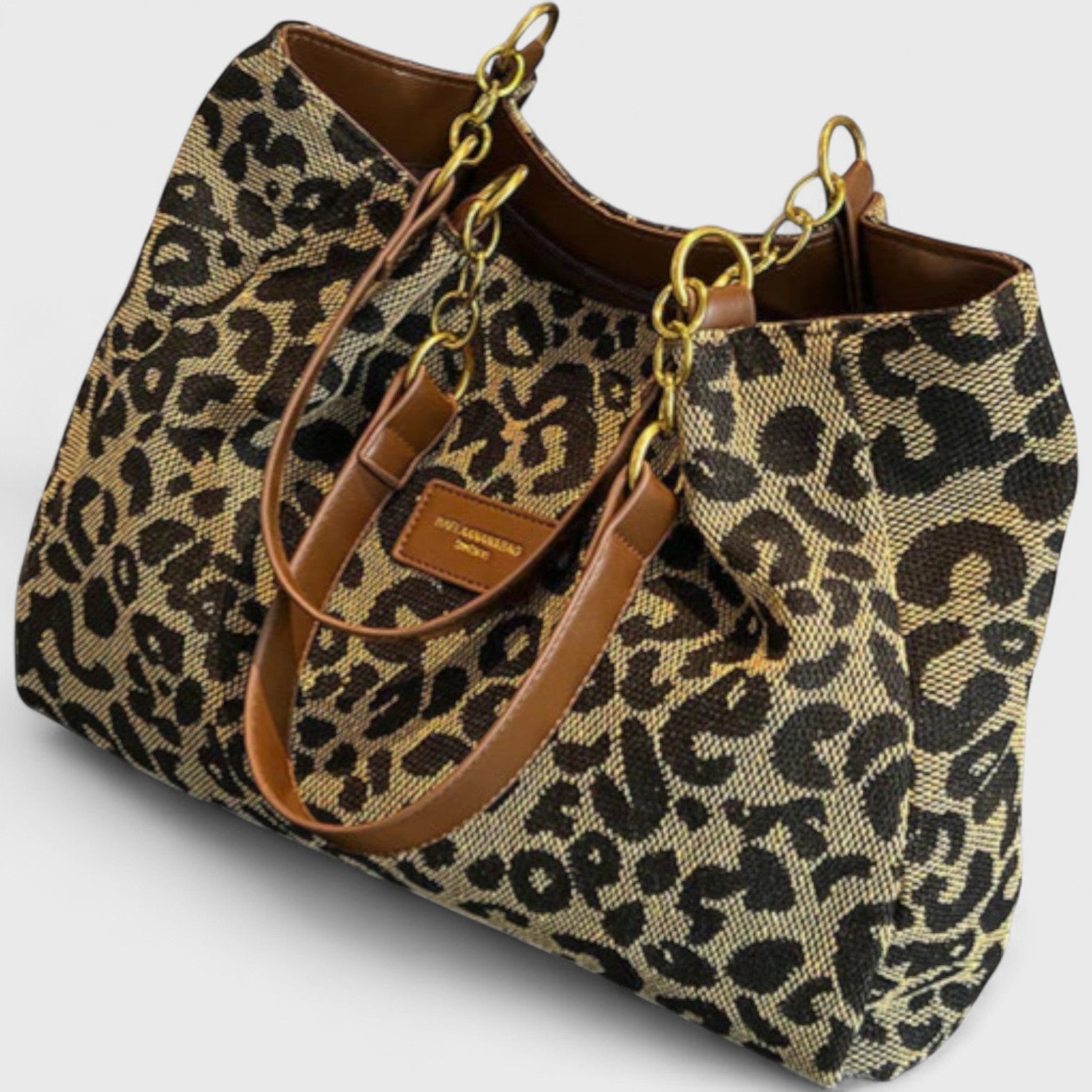 Alizée | Leopard Print Canvas Bag