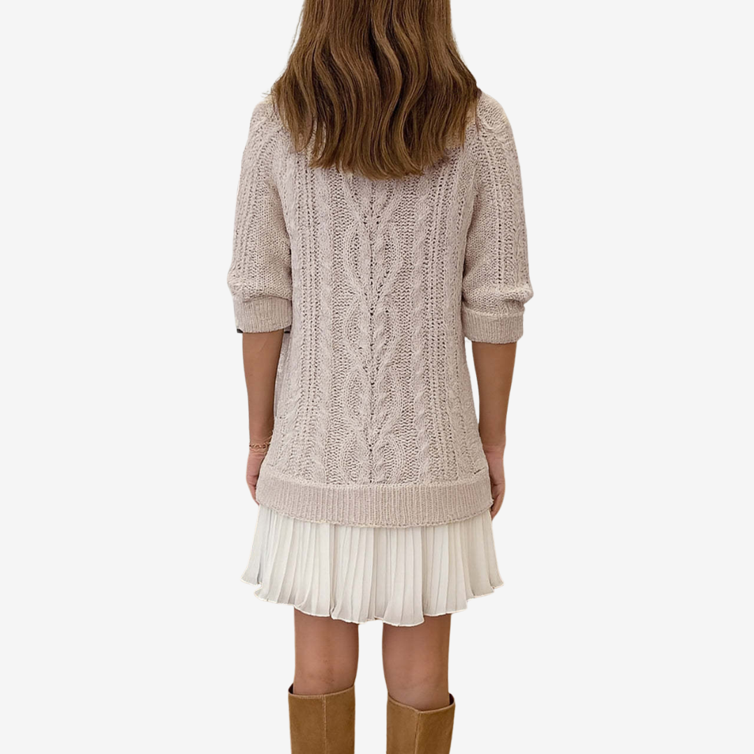 Gaëlle | Sweater & Pleated Skirt Set