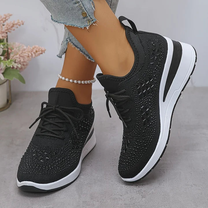 Giselle™ | Orthopedic Rhinestone Sneakers