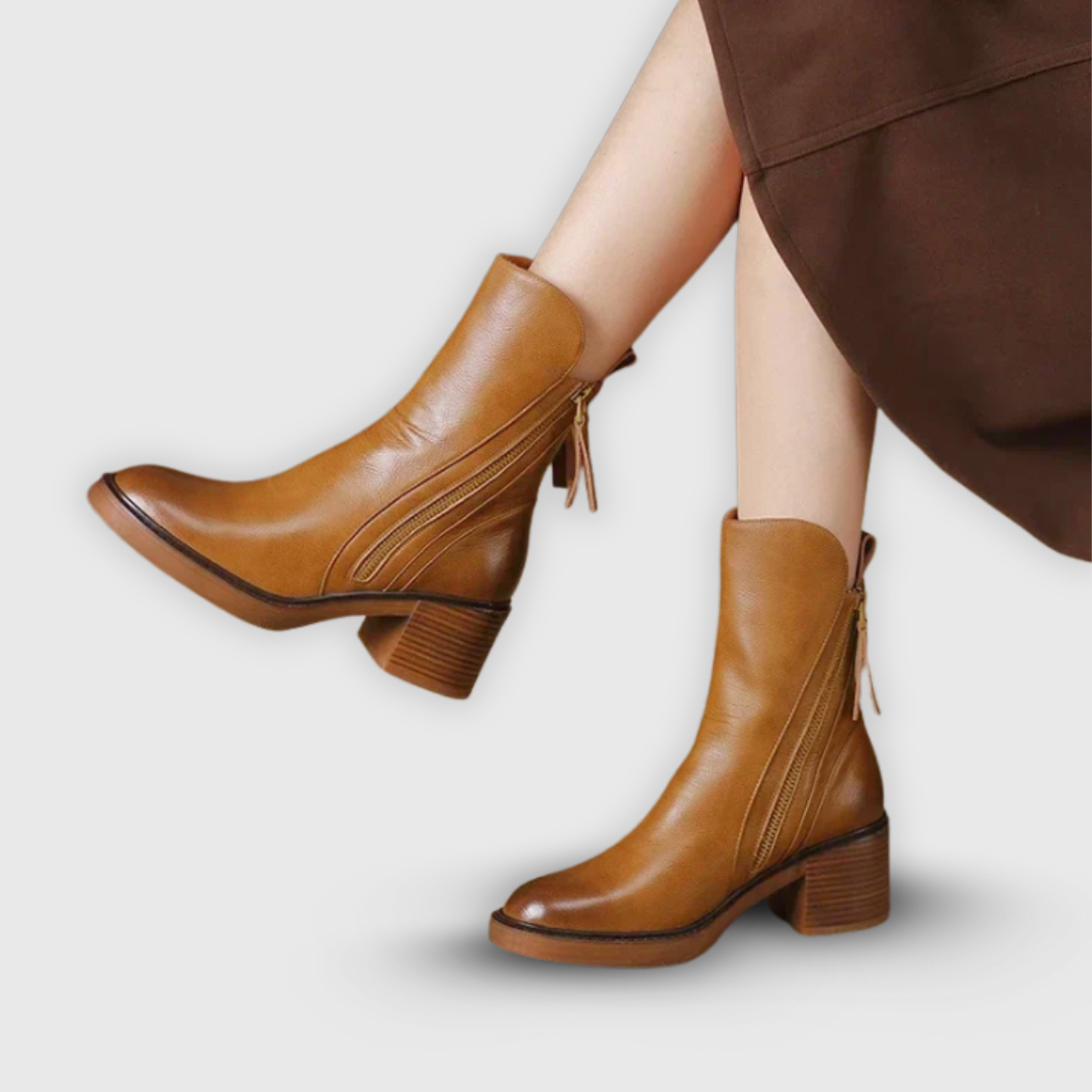 Grazia | Elegant Ankle Boots with Block Heel