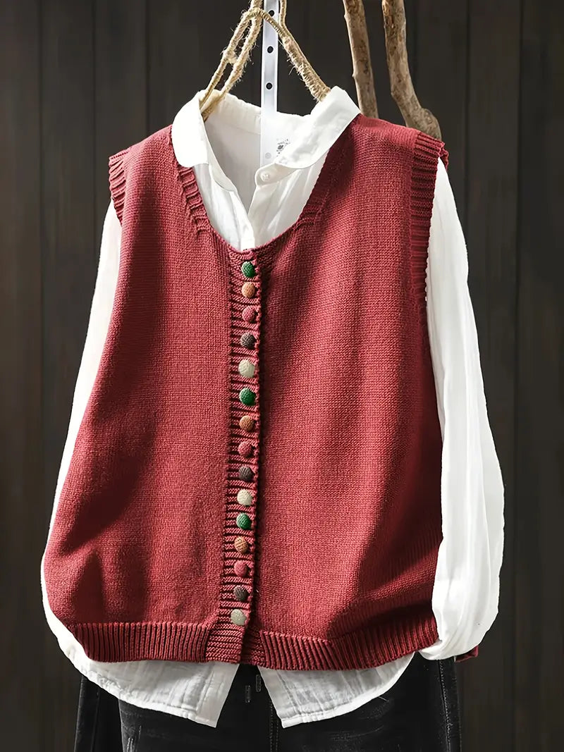 olivia™ | Sleeveless Knitted Vest