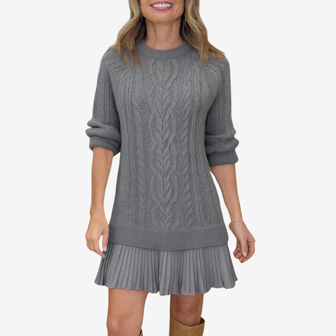 Gaëlle | Sweater & Pleated Skirt Set