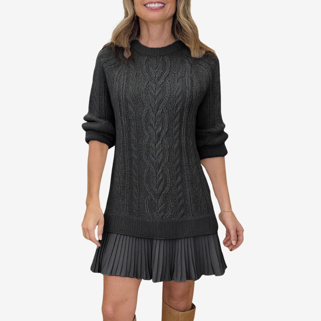 Gaëlle | Sweater & Pleated Skirt Set