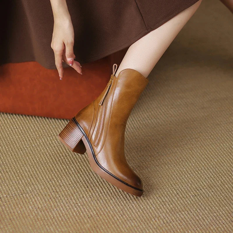 Grazia | Elegant Ankle Boots with Block Heel