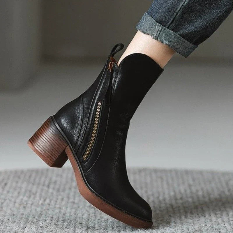 Grazia | Elegant Ankle Boots with Block Heel