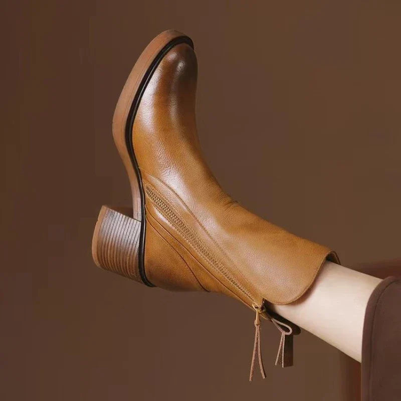 Grazia | Elegant Ankle Boots with Block Heel
