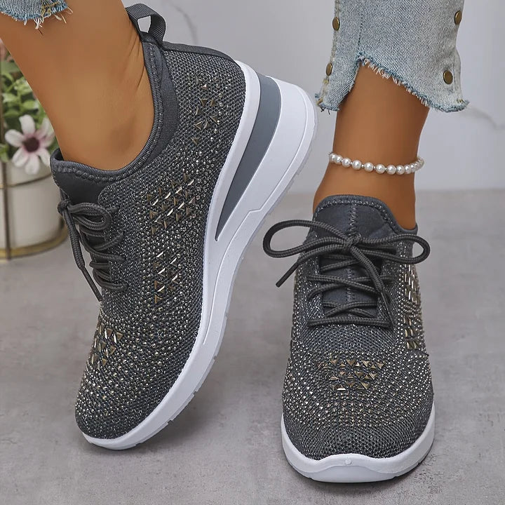 Giselle™ | Orthopedic Rhinestone Sneakers
