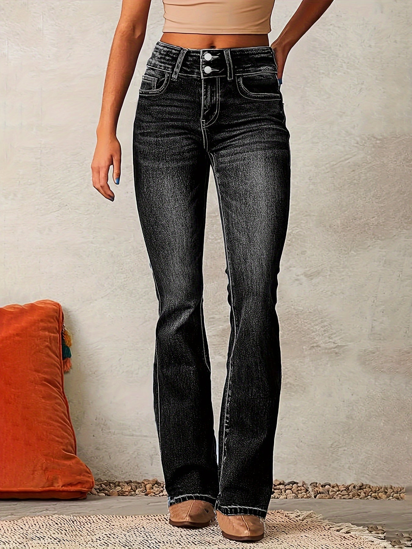 Marylène™ – High-waisted flared jeans