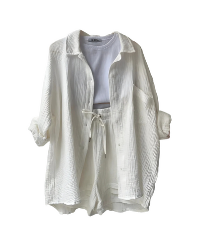 VERA™ | Modern Button-Up Shorts Set