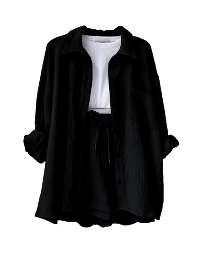 VERA™ | Modern Button-Up Shorts Set