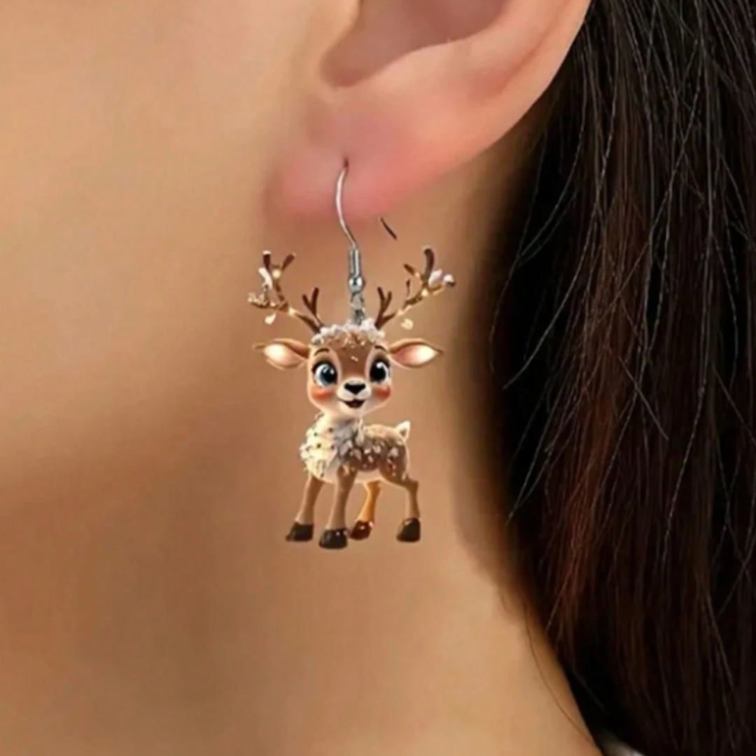 Beautiful Reindeer Christmas Earrings