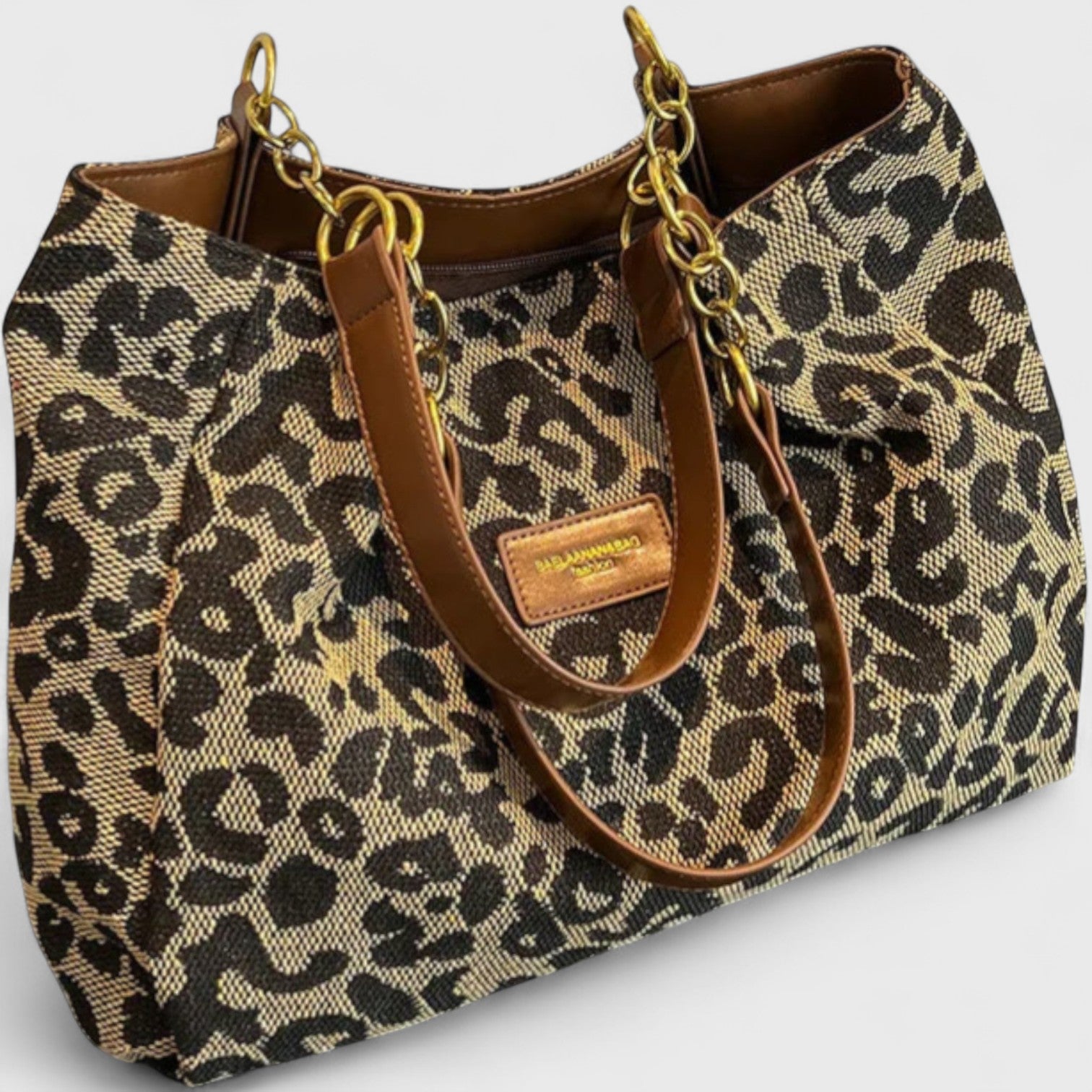 Alizée | Leopard Print Canvas Bag