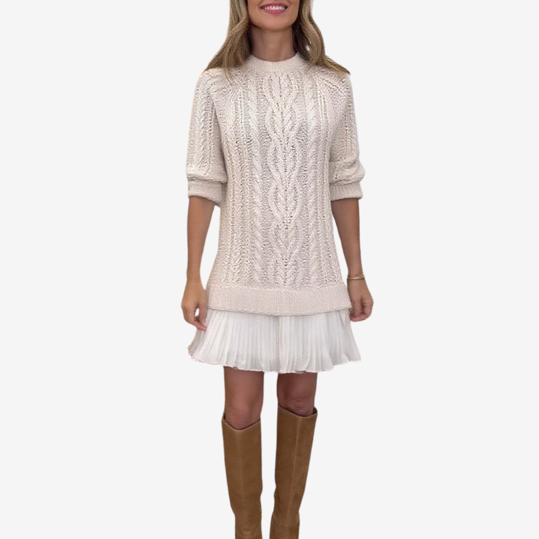 Gaëlle | Sweater & Pleated Skirt Set