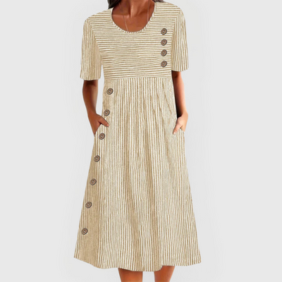 Sadie | Striped Midi Dress
