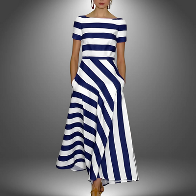 MARGAUX™ | Airy Dress With Subtle Stripes