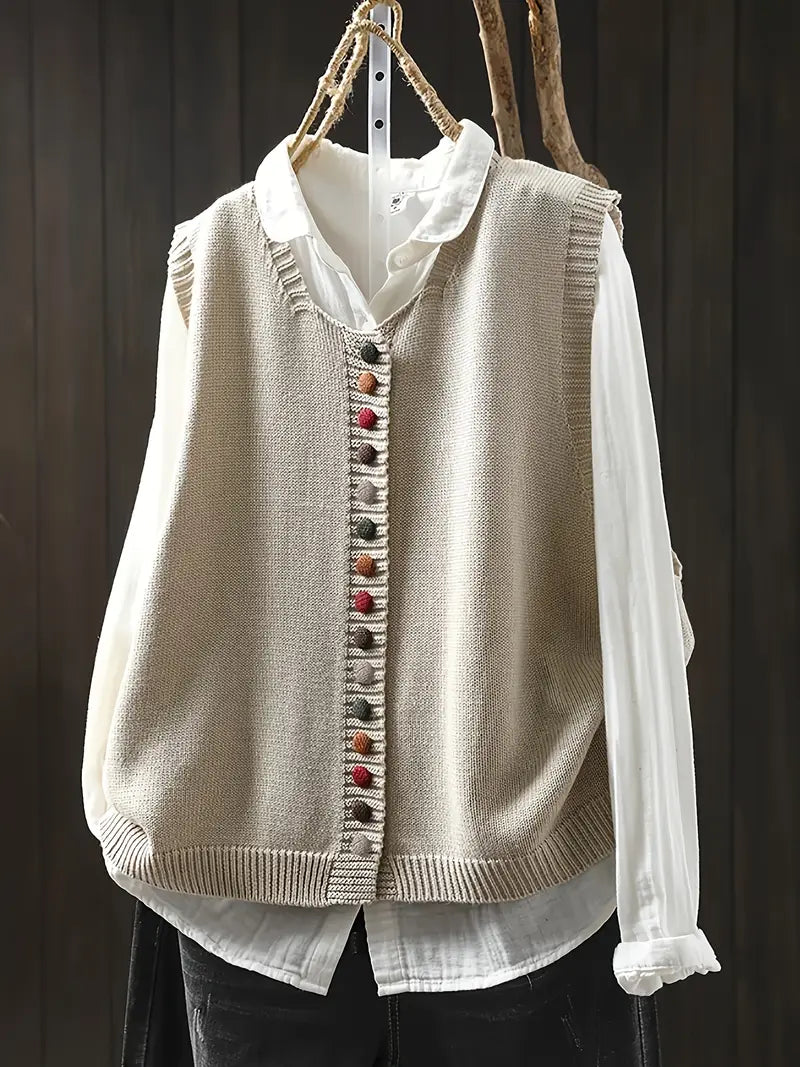 olivia™ | Sleeveless Knitted Vest