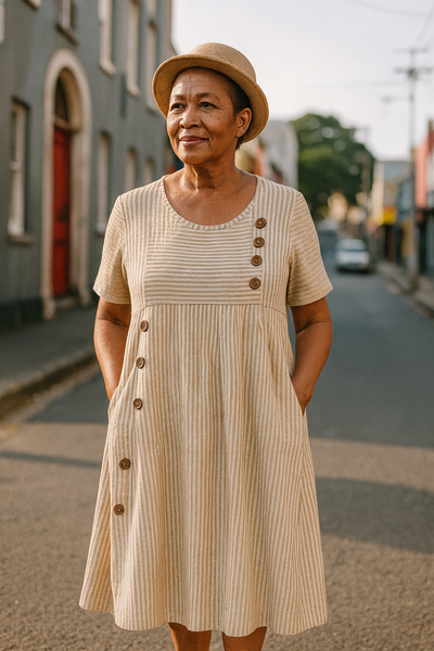 Sadie | Striped Midi Dress