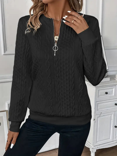 Kavelle™ | Elegant Zip-Up Sweater