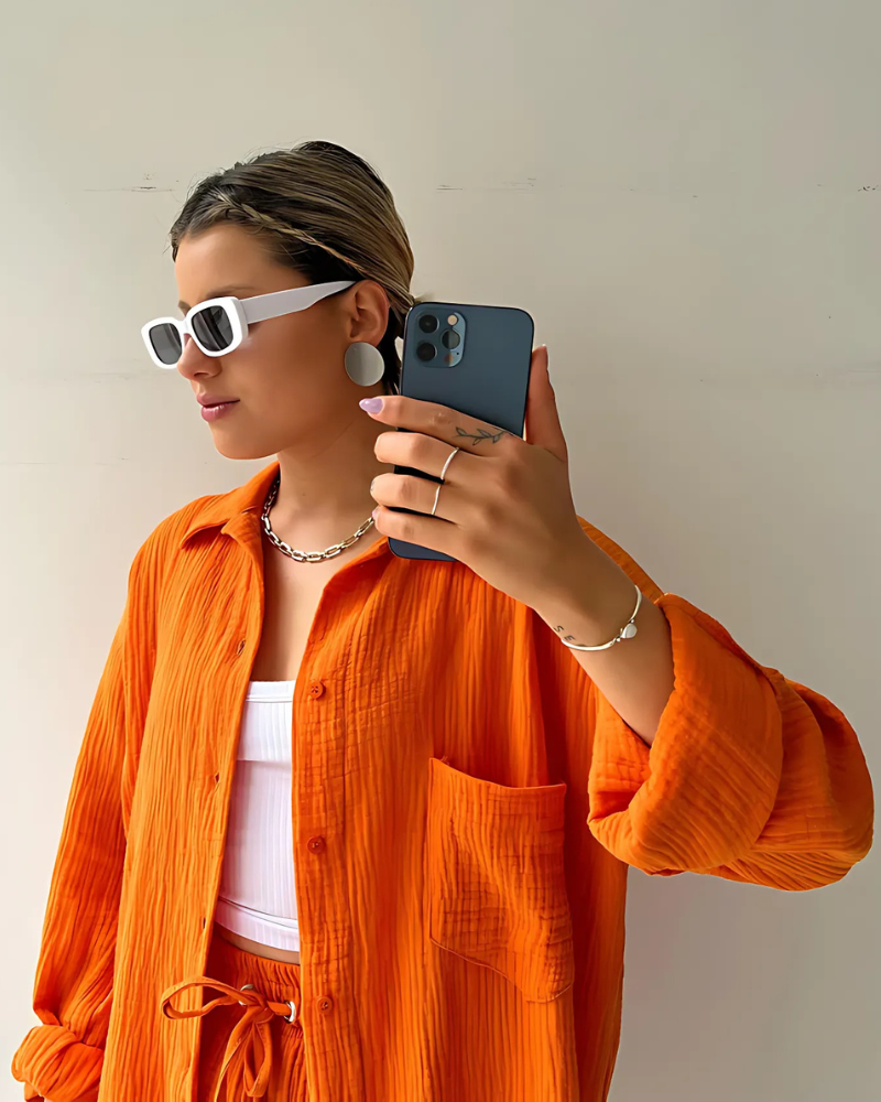 VERA™ | Modern Button-Up Shorts Set