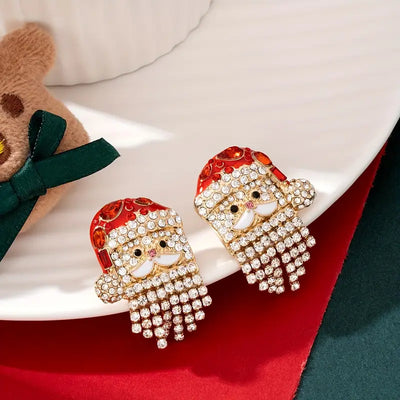 Sparkling Santa Claus Earrings
