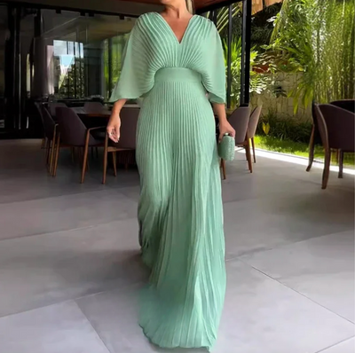 Brenda™ | Graceful Pleated Dress