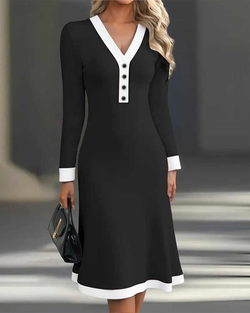Kaylin™ | Stylish Long-Sleeve Dress