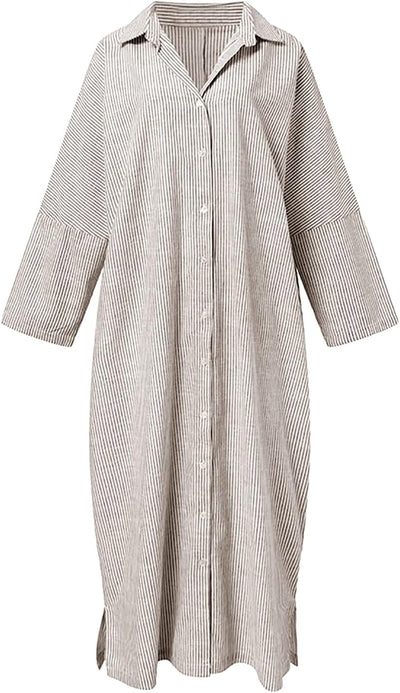 Stripe™ | Long Sleeve Shirt Dress