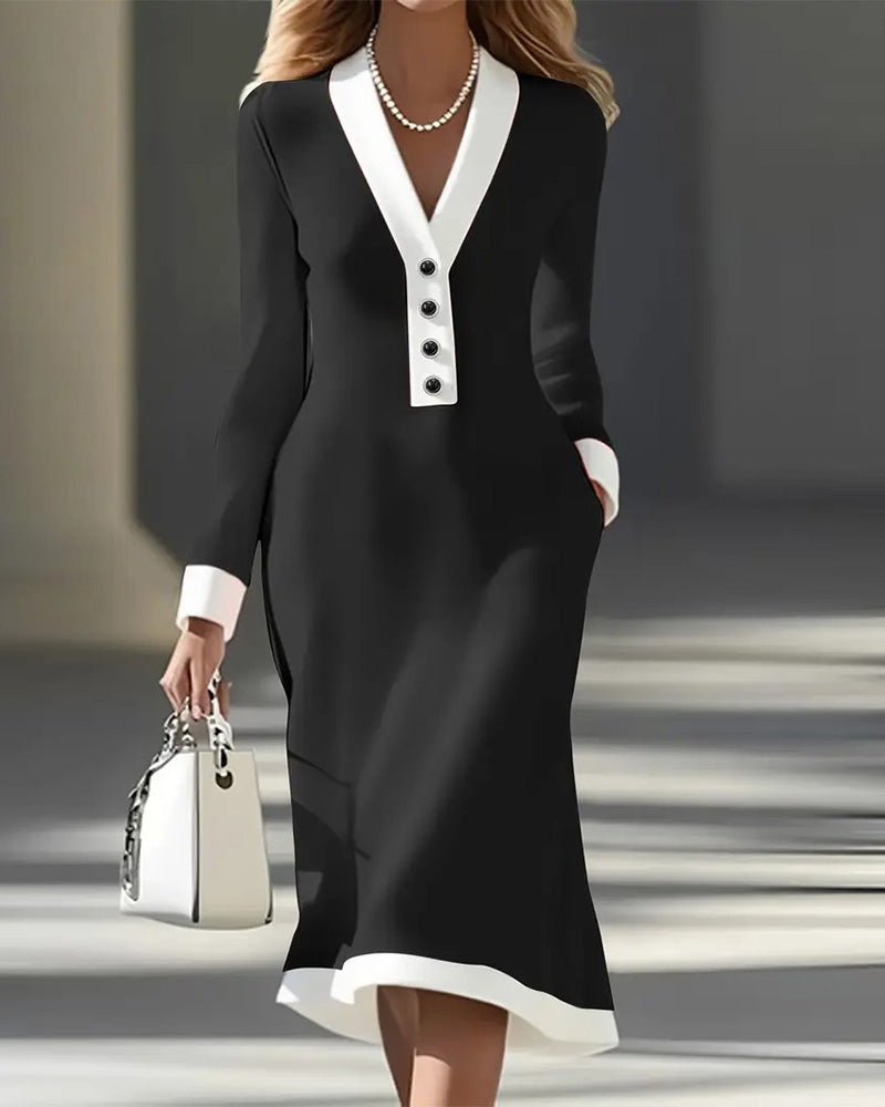 Kaylin™ | Stylish Long-Sleeve Dress