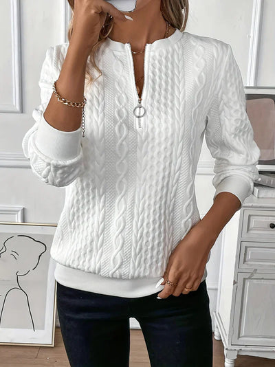 Kavelle™ | Elegant Zip-Up Sweater