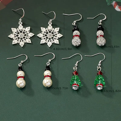 Christmas Earring Set (4 Pairs)