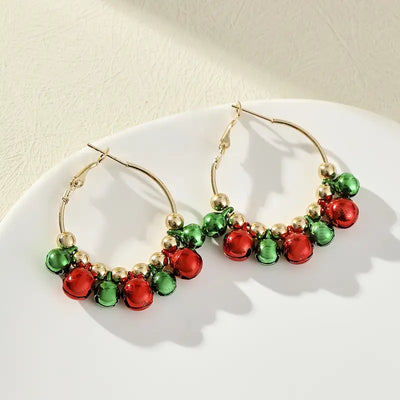 Christmas Jingle Bell Hoop Earrings