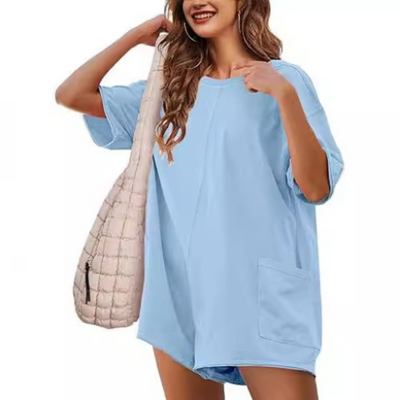 DULCINEA™ - Comfort Tee-Style Short Romper
