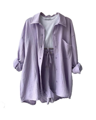 VERA™ | Modern Button-Up Shorts Set