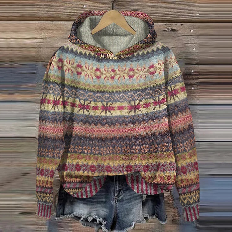 Josefin™ | Timeless patterned hoodie
