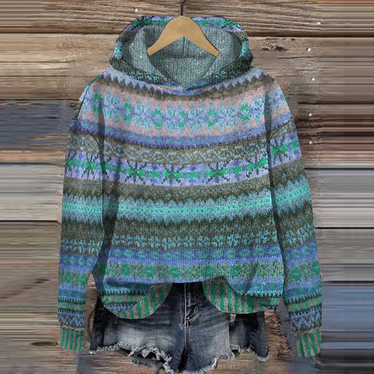 Josefin™ | Timeless patterned hoodie