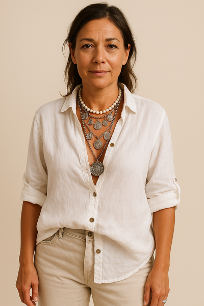 Lara™ Cotton V-Neck Shirt