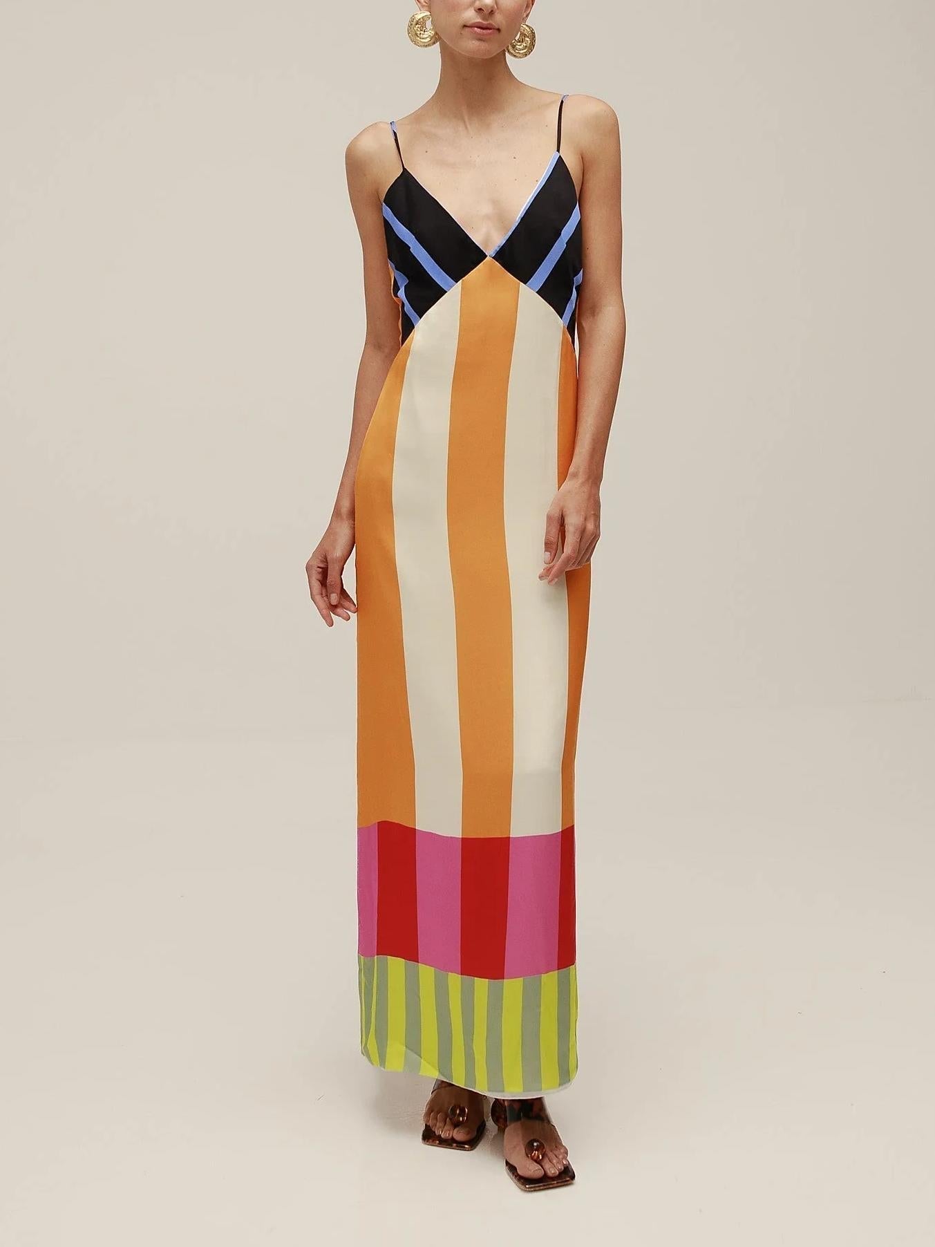 Paloma™ | Elegant Multicolor Maxi Dress
