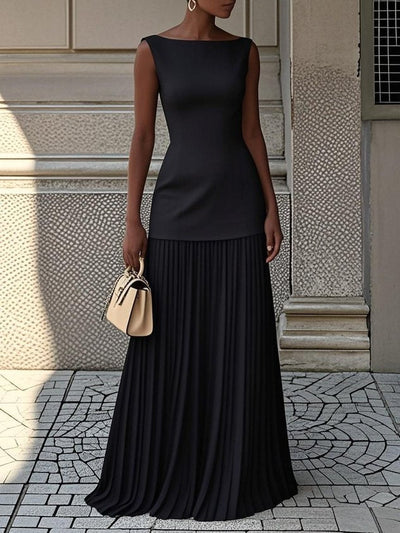 Serena™ | Refined Pleated Maxi Dress
