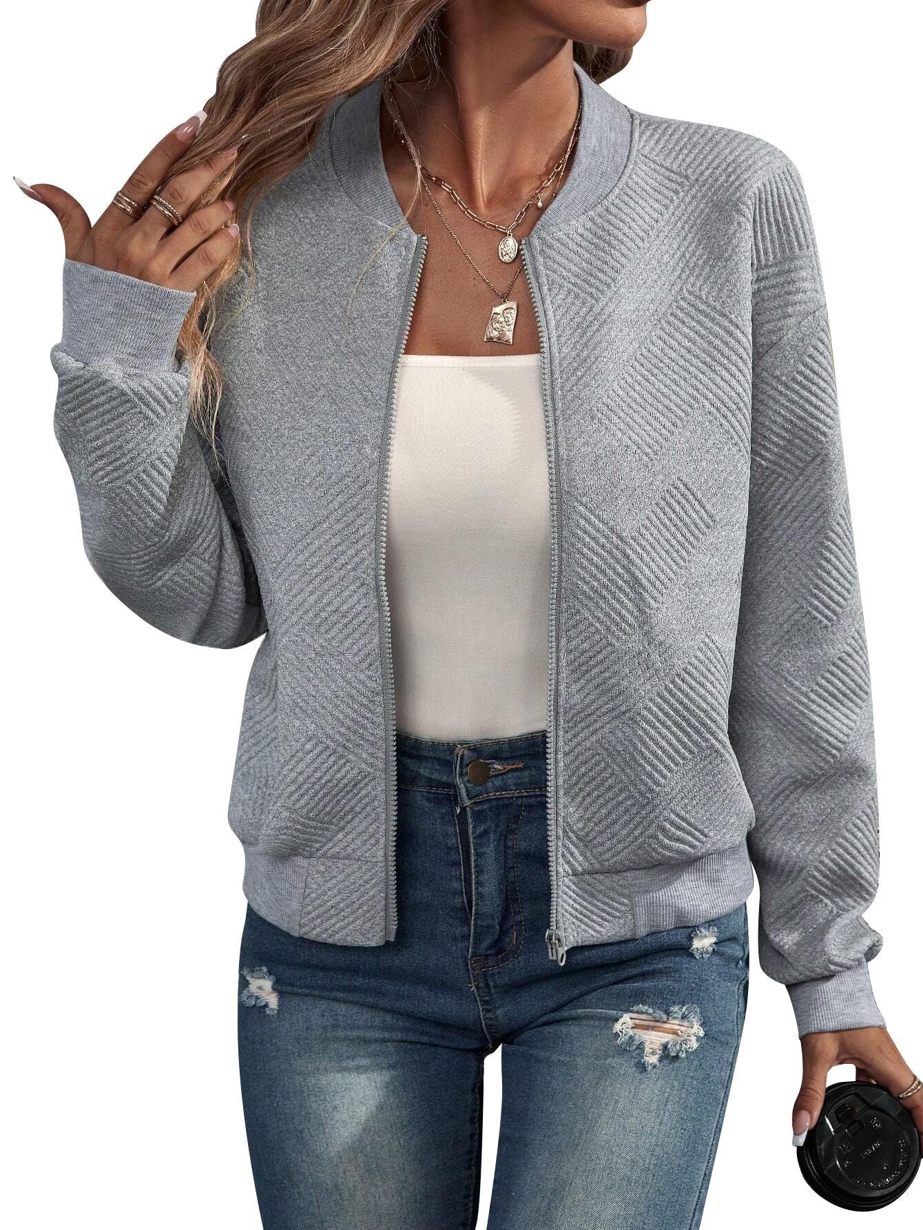 Doretta – Structured Bomber Jacket with Zipper