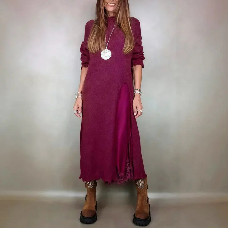 Averie™ | Elegant Knit & Lace Two-Piece Set