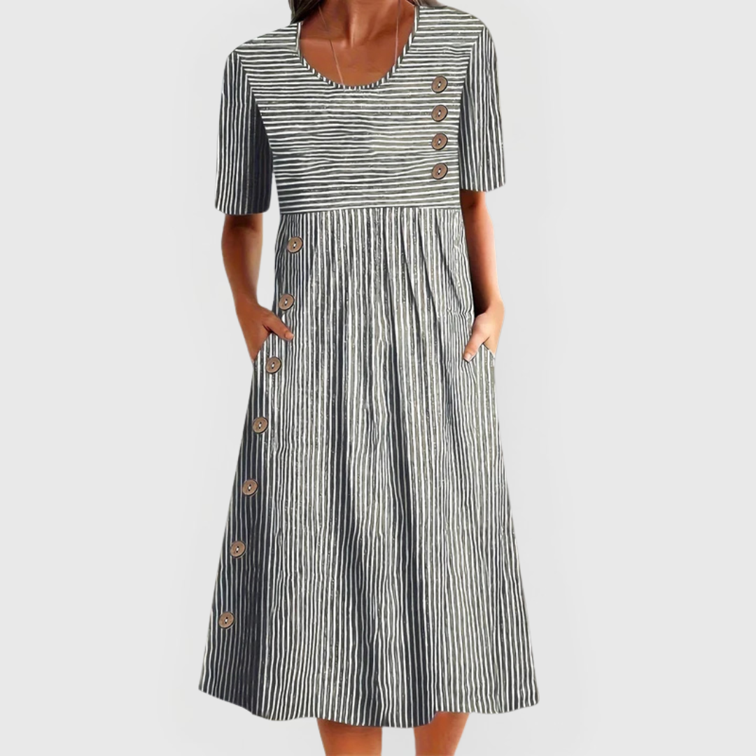 Sadie | Striped Midi Dress