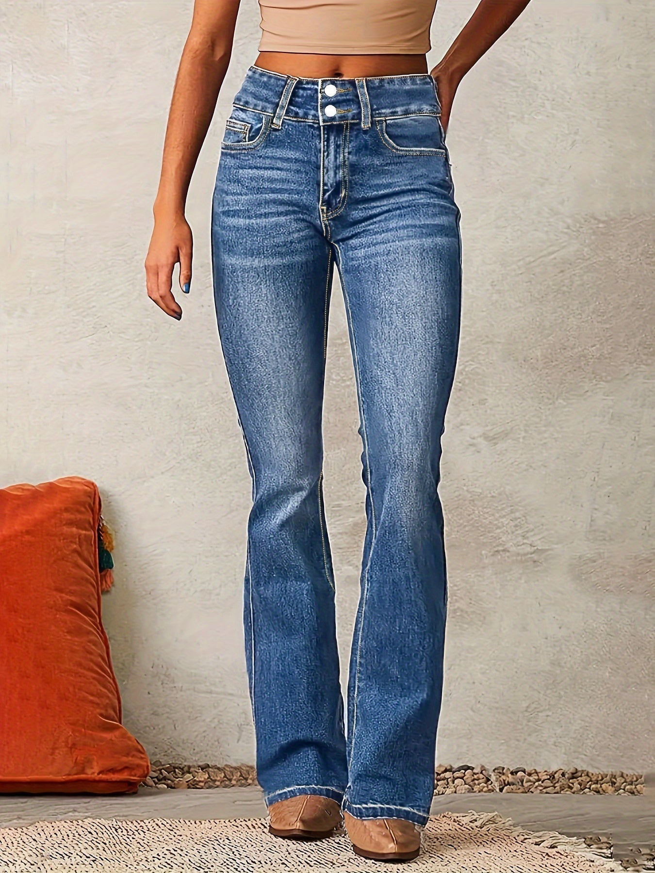 Marylène™ – High-waisted flared jeans