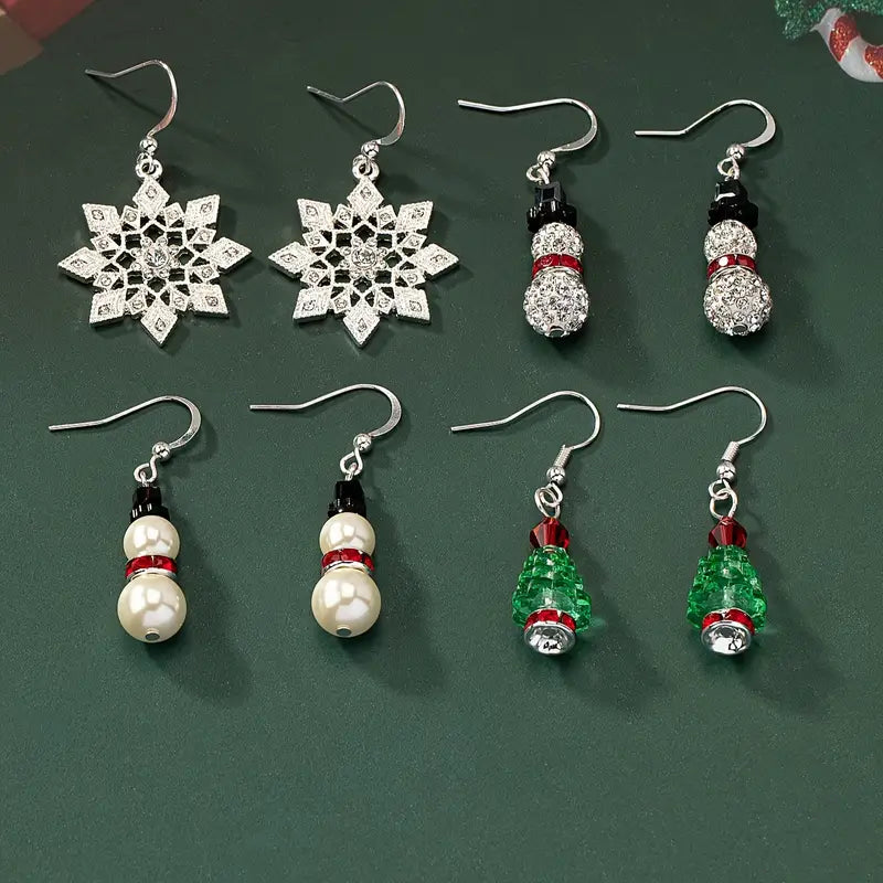 Christmas Earring Set (4 Pairs)