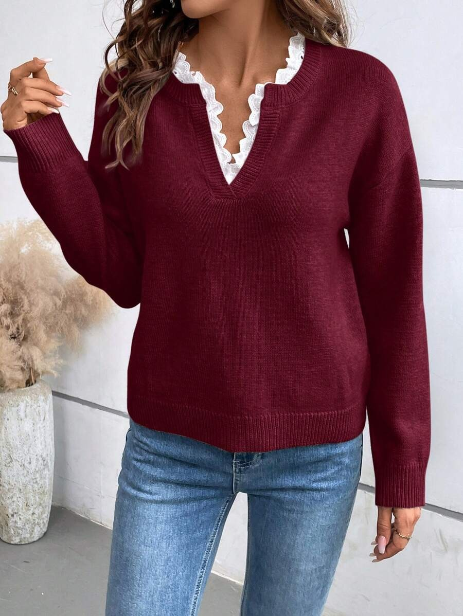 Gillian™ | Elegant V-Neck Jumper