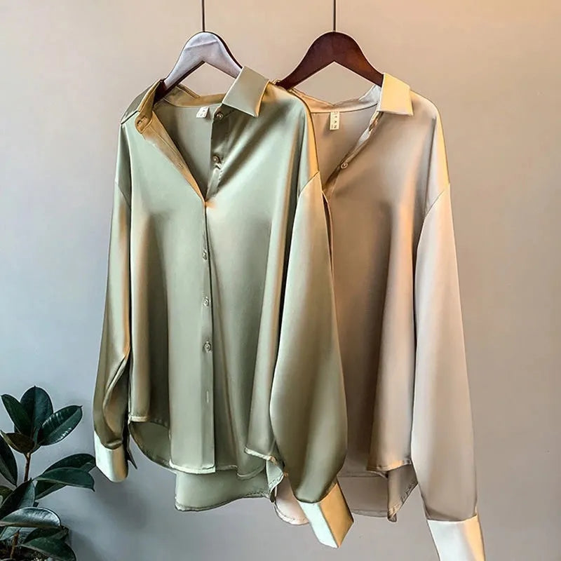 Ava™ | Elegant Satin Blouse